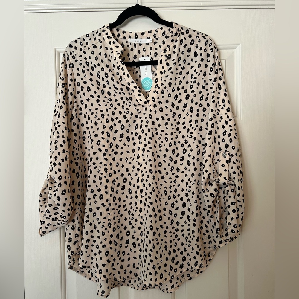 Cheeta Print Business Casual Blouse